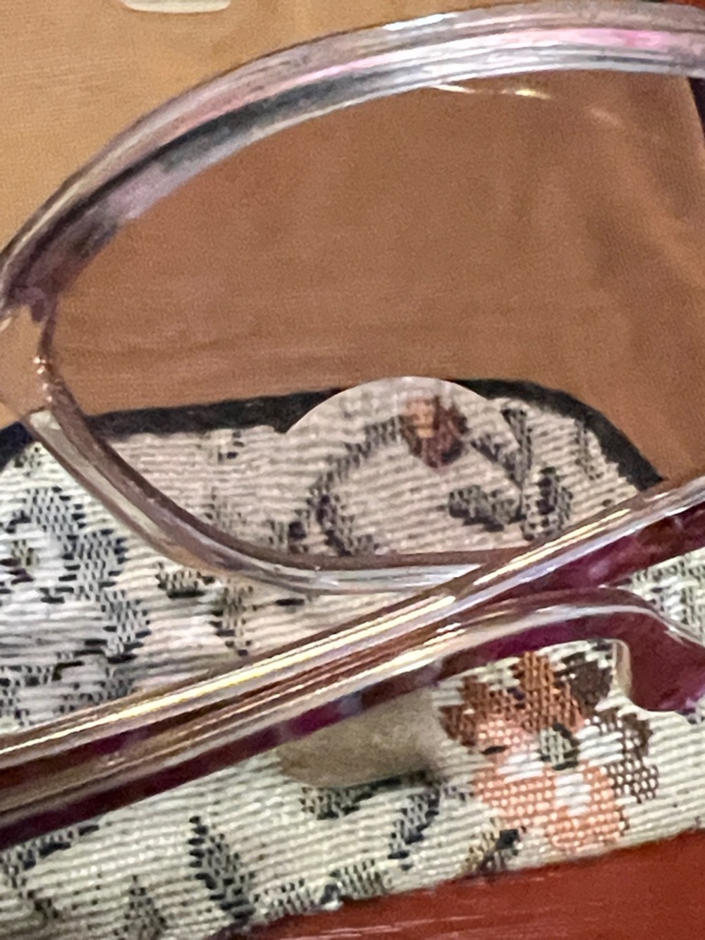 70’s style Clear Pink-Tinted Women's Sunglasses - Picture 4 of 5
